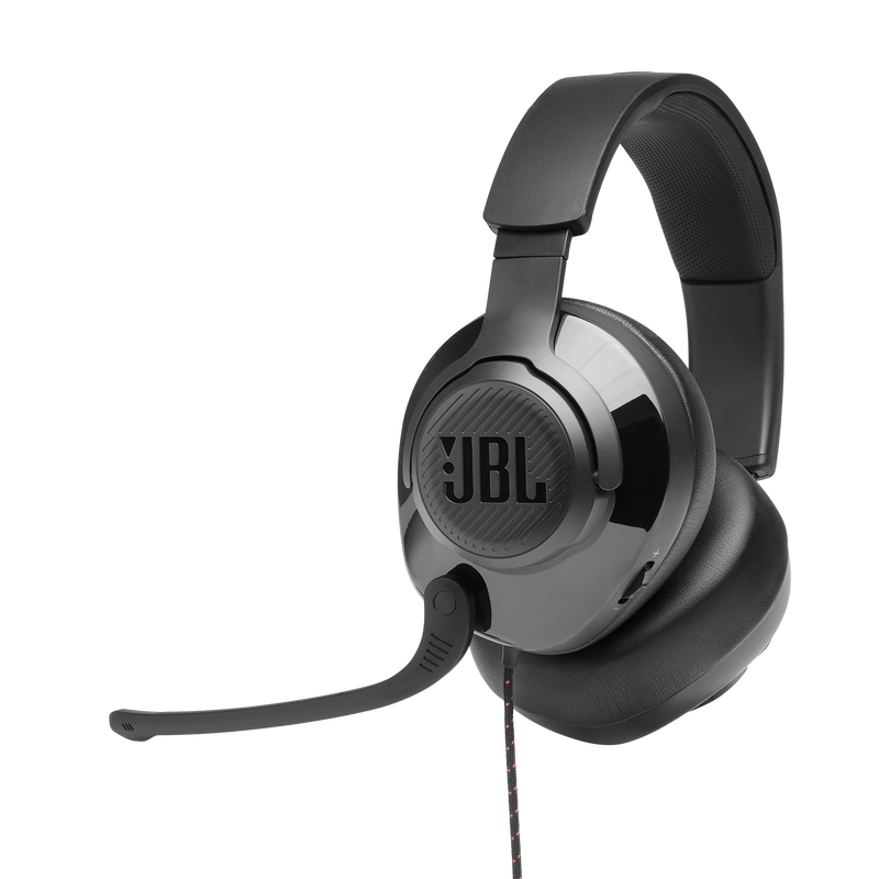 JBL Quantum 200 - Black - Wired over-ear gaming headset with flip-up mic - Hero image number null